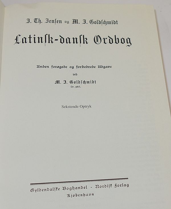 latinsk dansk ordbog jensen & goldschmidt latinsk dansk ordbog jensen & goldschmidt